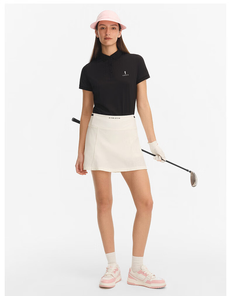 Biyinlefen Golf Women's 2026 Spring New Small Collar T-Shirt Sports Casual Stretch Comfortable Skin-Friendly Breathable Versatile Short Sleeve Polo Shirt 8